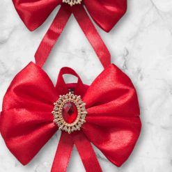 Gift box with hair clip and hair bows pretty dark red colors! (6 in 1) 3 Gift box with hair clip and hair bows pretty dark red colors! (6 in 1) 3