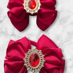Gift box with hairbows collection in red colors. 1 Gift box with hairbows collection in red colors. 1