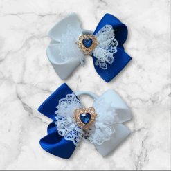 Gift box with hair clip and hair bows pretty in royal blue (5 in 1) 1 Gift box with hair clip and hair bows pretty in royal blue (5 in 1) 1