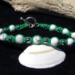 Howlite Square Knot Macramé Bracelet 2 Howlite Square Knot Macramé Bracelet 2