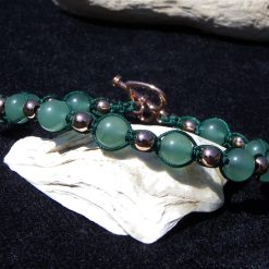 Green Aventurine Square Knot Macramé Bracelet