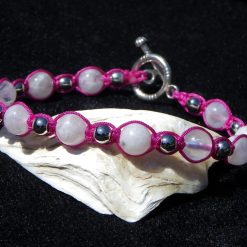 Rainbow Moonstone Square Knot Macramé Bracelet