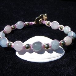 Morganite Square Knot Macramé Bracelet