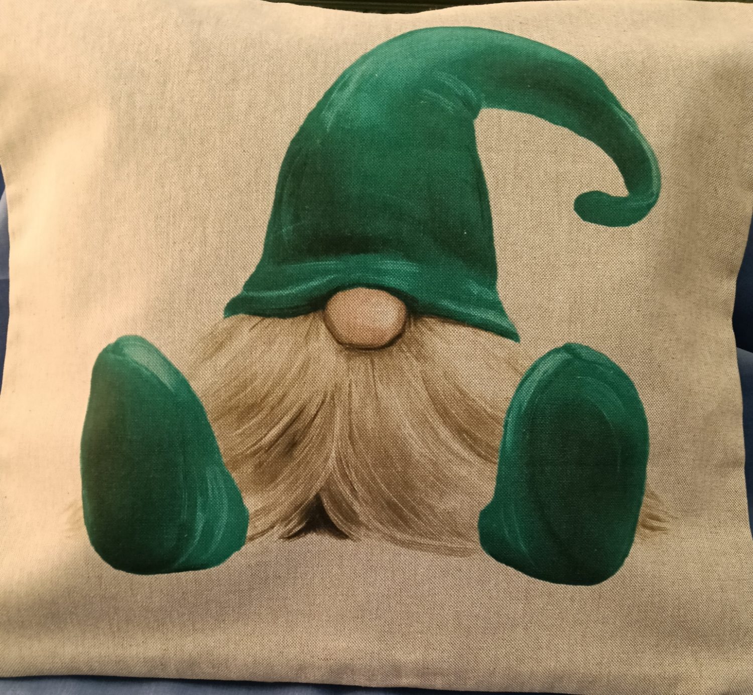Cushion Cover - Green Gnome Cushion Cover - Green Gnome