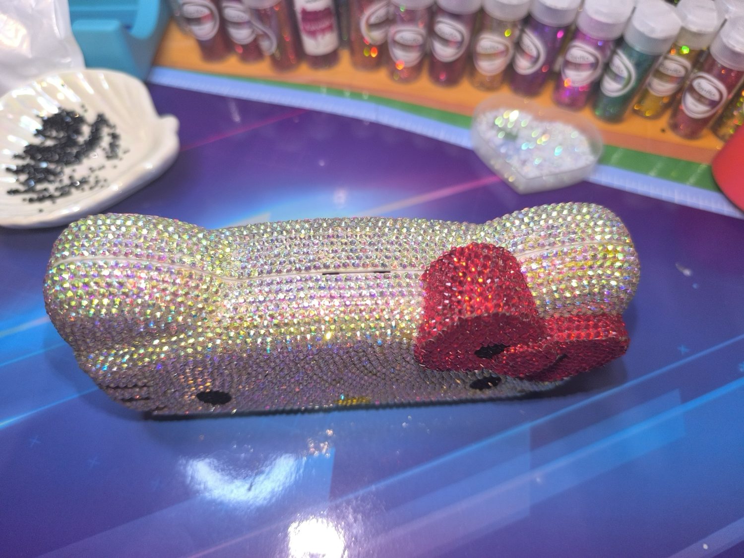 Hello Kitty Glasses Case Bling Glass Rhinestones Hello Kitty Glasses Case Bling Glass Rhinestones