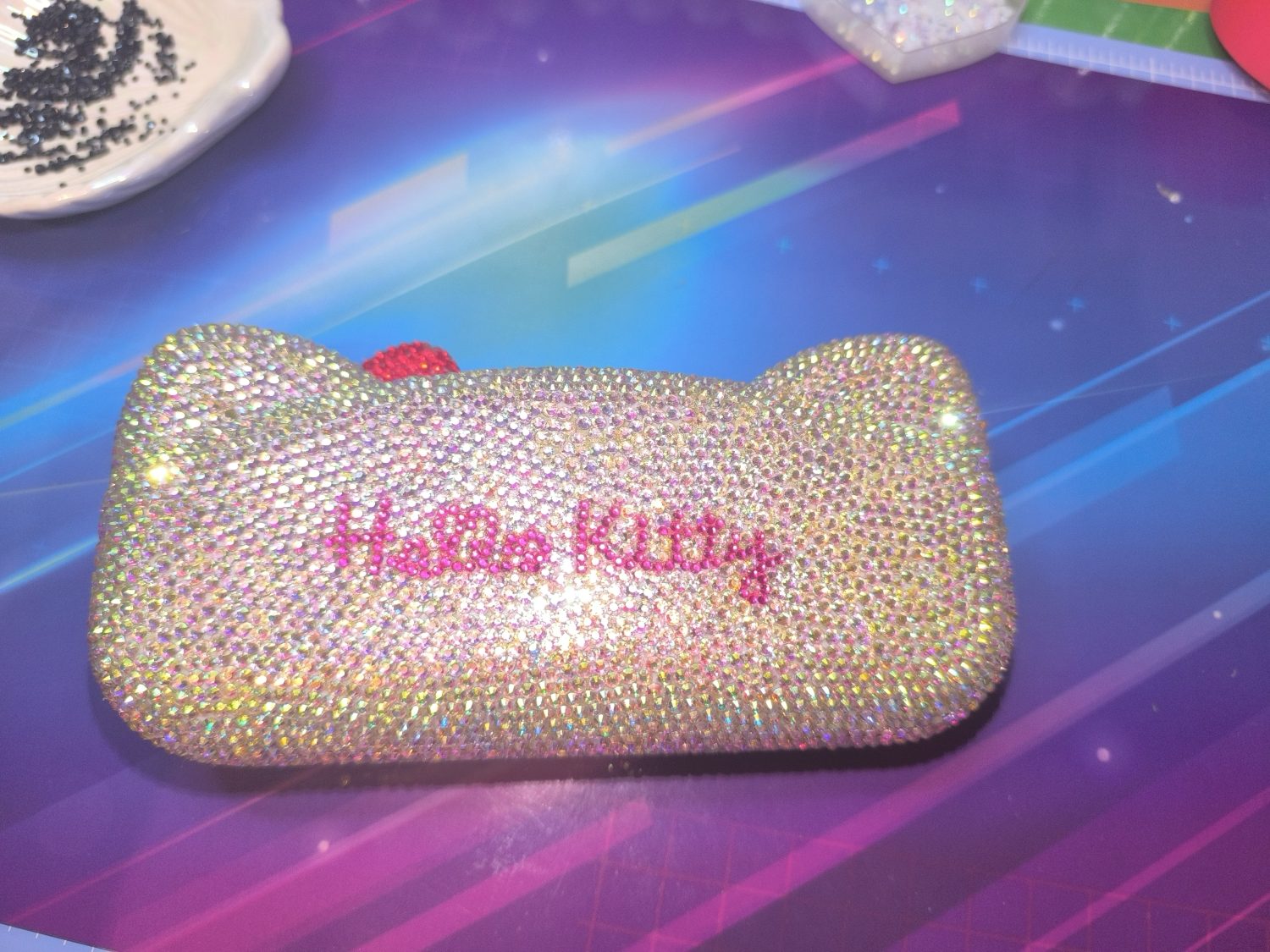 Hello Kitty Glasses Case Bling Glass Rhinestones Hello Kitty Glasses Case Bling Glass Rhinestones