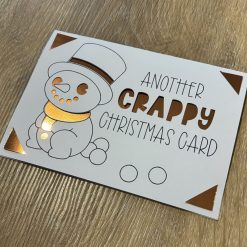 Crappy Christmas Card – Hilarious Poop Snowman Design – Funny Rude Xmas Greeting