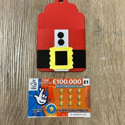 Handmade Santa Suit Scratch Card Holder – Christmas Gift Wallet