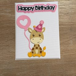 Handmade Giraffe Birthday Card – Cute Animal Design