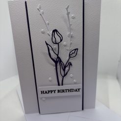 Purple Flower Birthday Card