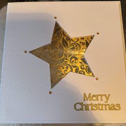 Gold Star Christmas Card
