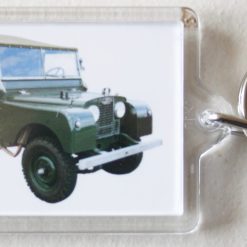 Land Rover Series 1 SWB 1951 - Plastic keyring with a 50 x 35mm insert printed on two sides 3