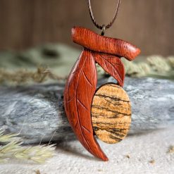 Leaf of padauk with jasper