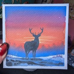 Stag Greetings Card inspired by The Box of Delights ** PRE ORDER**