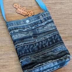 Denim upcycled jean cross body bag 3 Denim upcycled jean cross body bag 3