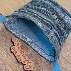 Denim upcycled jean cross body bag 2 Denim upcycled jean cross body bag 2