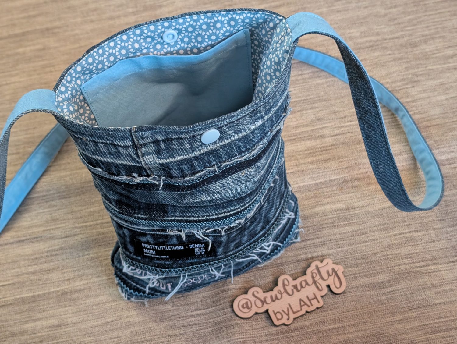 Denim upcycled jean cross body bag Denim upcycled jean cross body bag