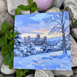 TARDIS in the snow Greetings Card