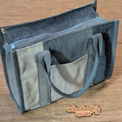 Denim multi-pocket hand bag