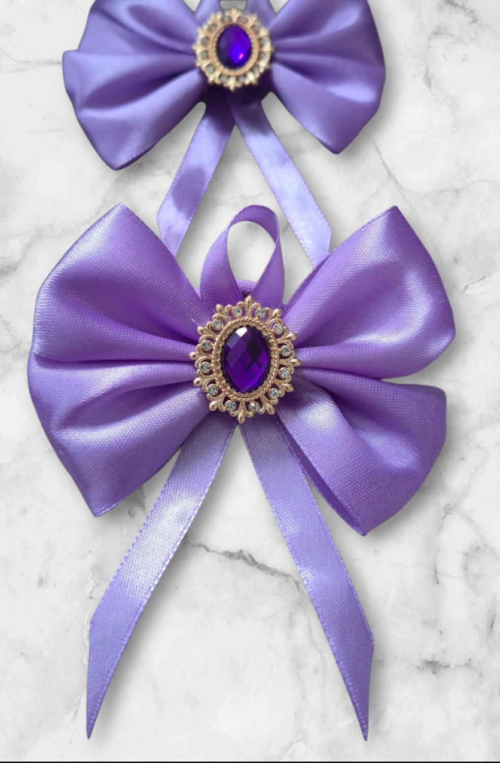 Gift box with hair clips and hairbows collection in light purple color (7 in 1) Gift box with hair clips and hairbows collection in light purple color (7 in 1)