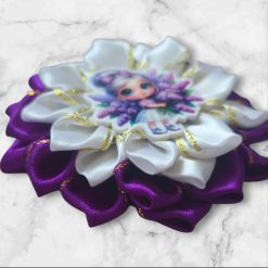 Hairbows " Girl with purple lilacs"( 1 hairbow) 3