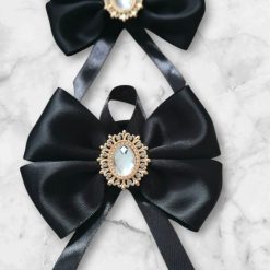 Gift box with hair clip and hairbows collection in black / yellow colors ( 7 in 1) 4 Gift box with hair clip and hairbows collection in black / yellow colors ( 7 in 1) 4