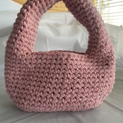 Handmade Crochet Baby Pink Egg Bag