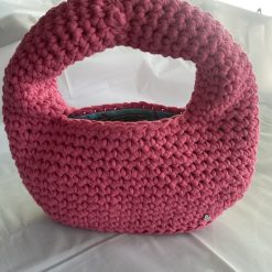 Handmade Crochet Bright Pink Egg Bag