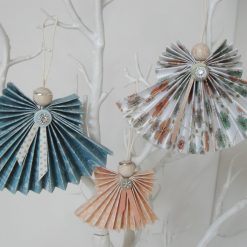 Angel Decorations, Set of 3 Festive Tree Ornaments