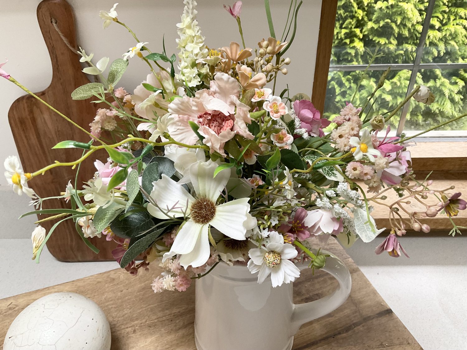 Floral Display in Ceramic Jug, Centrepiece Floral Display in Ceramic Jug, Centrepiece