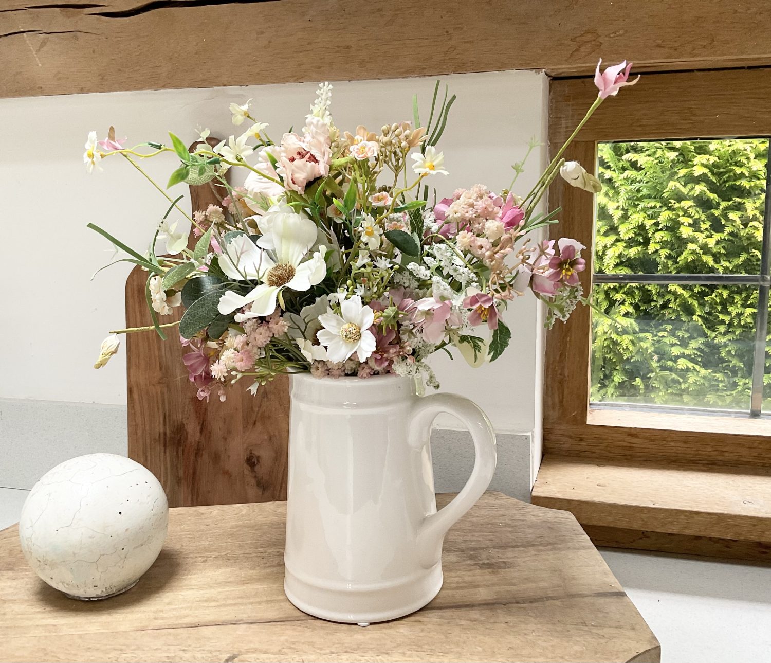 Floral Display in Ceramic Jug, Centrepiece Floral Display in Ceramic Jug, Centrepiece