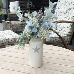 Flowers in Star Vase, Faux Floral Decor