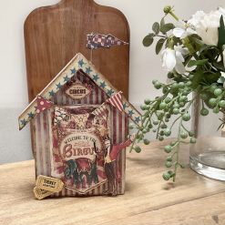 Vintage Circus Decoupaged Plaque