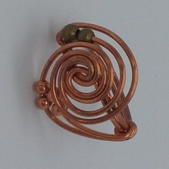 Beautifully twisted spiral copper ring. 831