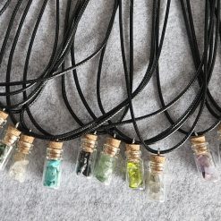 Crystal jar necklace