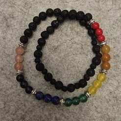 Double Wrap Elasticated Chakra Bracelet