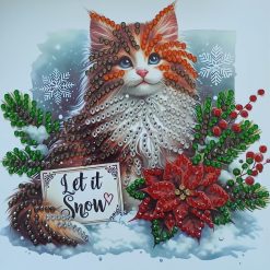 Handmade Diamond Art Christmas Card and Envelope