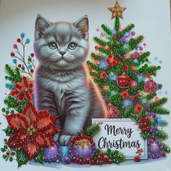 Handmade Diamond Art Christmas Card and Envelope