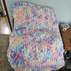 Finger knitted blanket