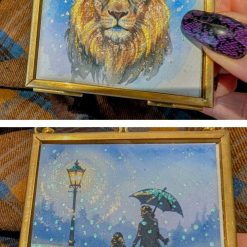The Lion The Witch and The Wardrobe inspired hanging decoration Aslan,  Lucy and Mr Tumnus