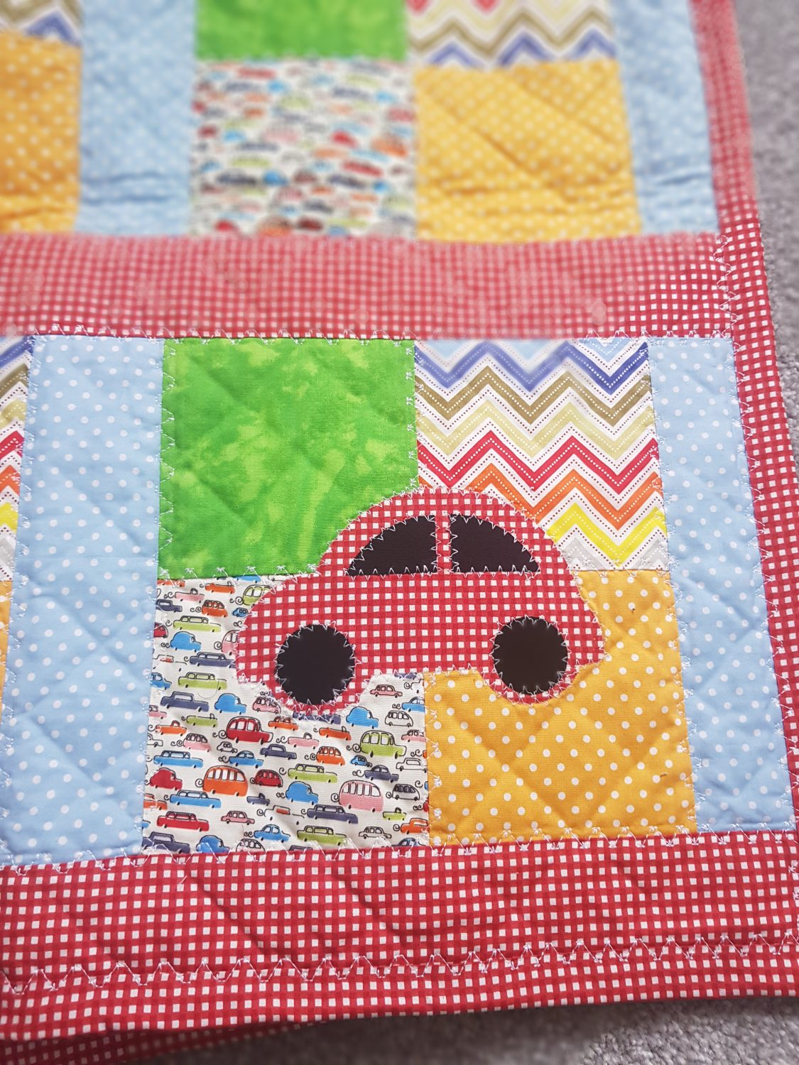 Cot/cot bed quilted topper cars Cot/cot bed quilted topper cars