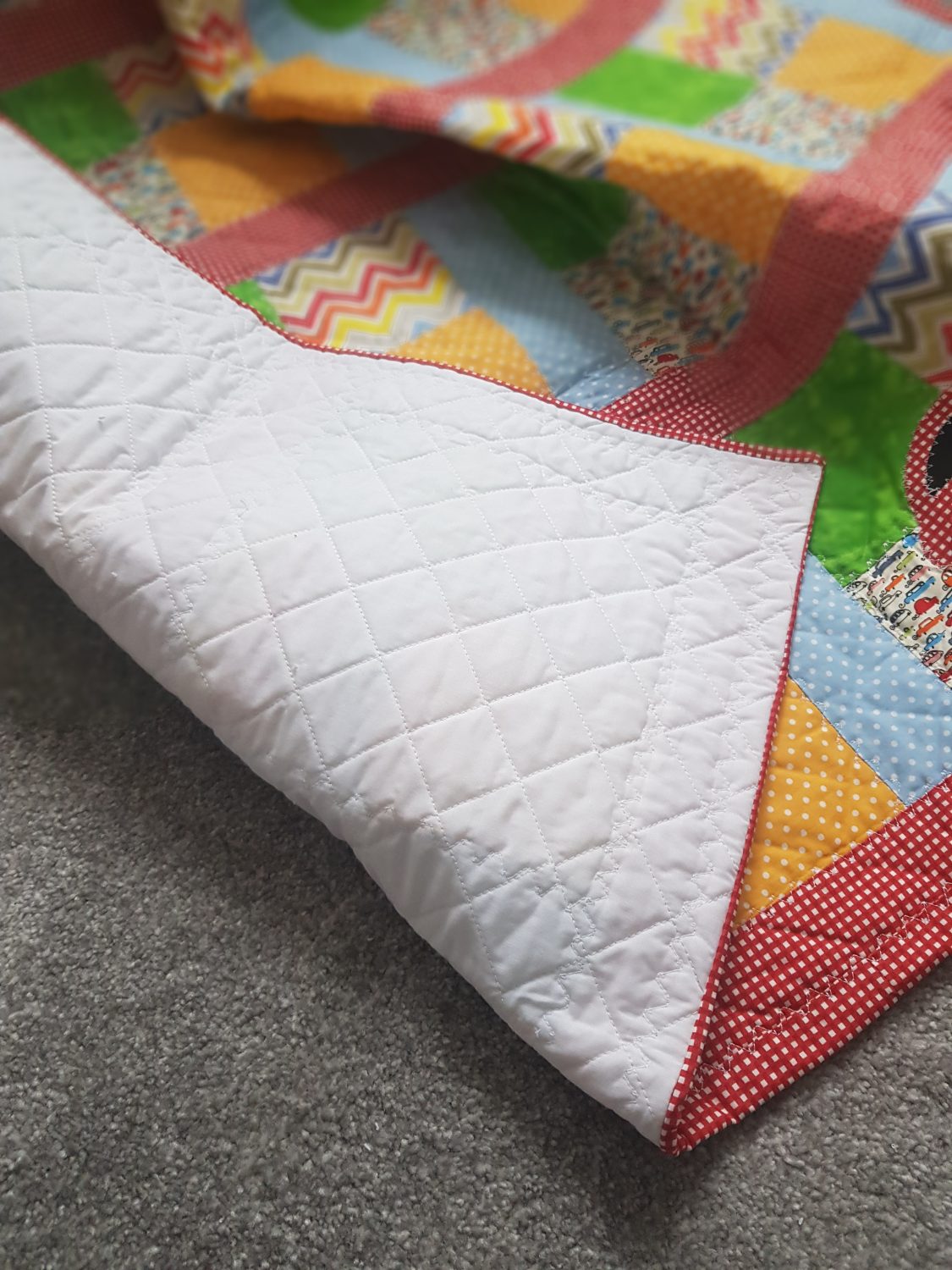 Cot/cot bed quilted topper cars Cot/cot bed quilted topper cars