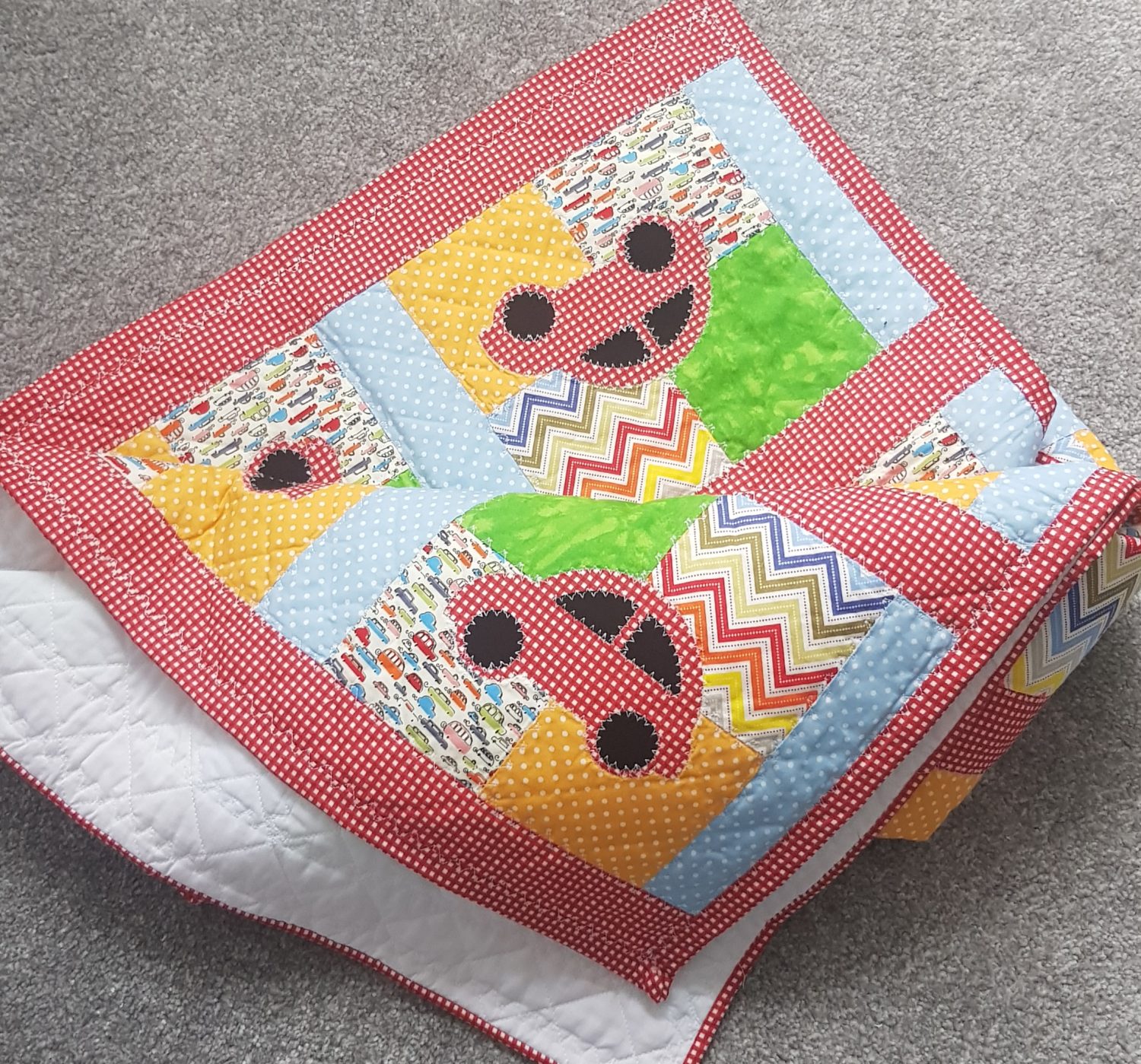 Cot/cot bed quilted topper cars Cot/cot bed quilted topper cars