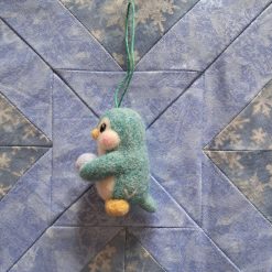 Needle Felted Ornament - Penguinli With Snowball 3