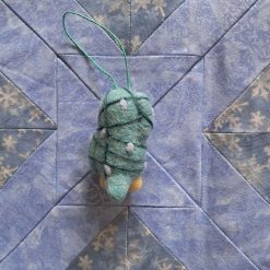 Needle Felted Ornament - Penguinli Tangled In Lights 2 Needle Felted Ornament - Penguinli Tangled In Lights 2