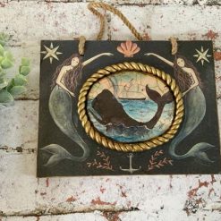 Nautical Framed Clay Artwork, Whale