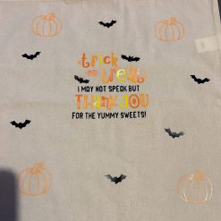 Non-verbal trick or treat tote bag