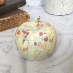 Handpainted Apple Paperweight, Decorative Ornament