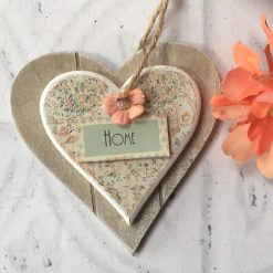 Wooden Heart Hanger, Decoupaged Plaque 3