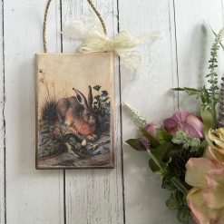 Vintage Hare Wooden Plaque, Rustic Sign
